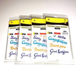 Colorful Words Stickers 4 Packs 5 sheets